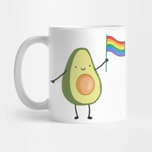 Avocado with lgbtq+ flag Mug